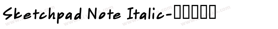 Sketchpad Note Italic字体转换